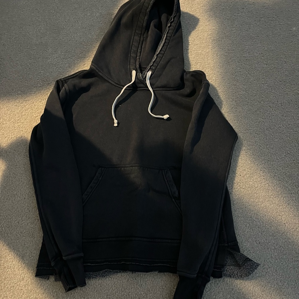 We The Free Charcoal Hoodie with White Drawstrings